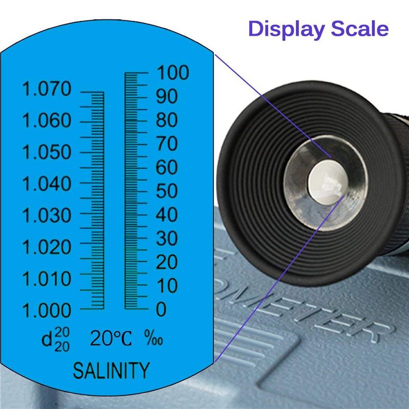 مقياس انكسار الملوحة 2X لمياه  - مراجعة Marine Aquarium Temperature وسعره