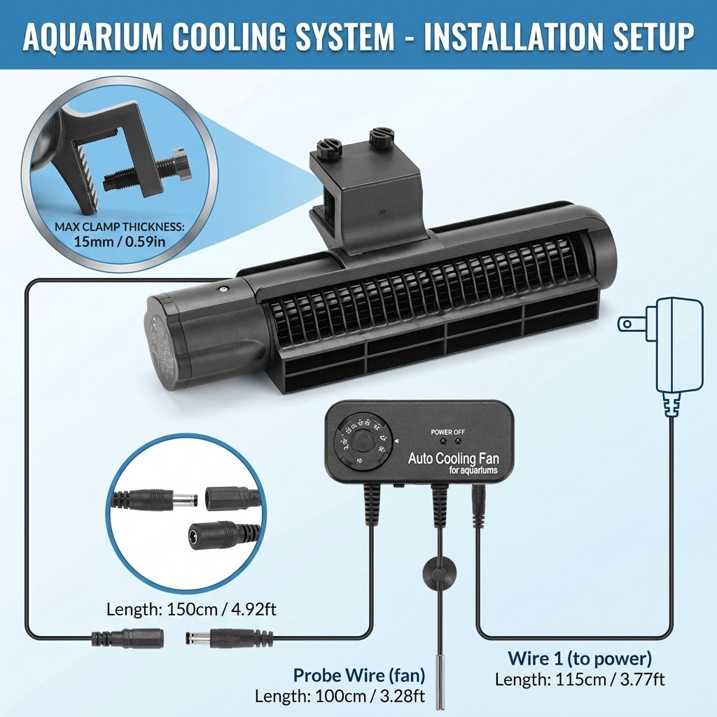 مروحة تبريد للأحواض المائية 3  - مراجعة Marine Aquarium Temperature وسعره