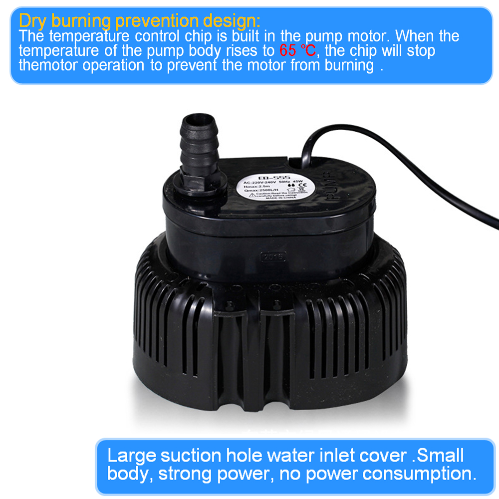 45/75 واط 2500-3000L/H غاطسة م - مراجعة Marine Aquarium Temperature وسعره
