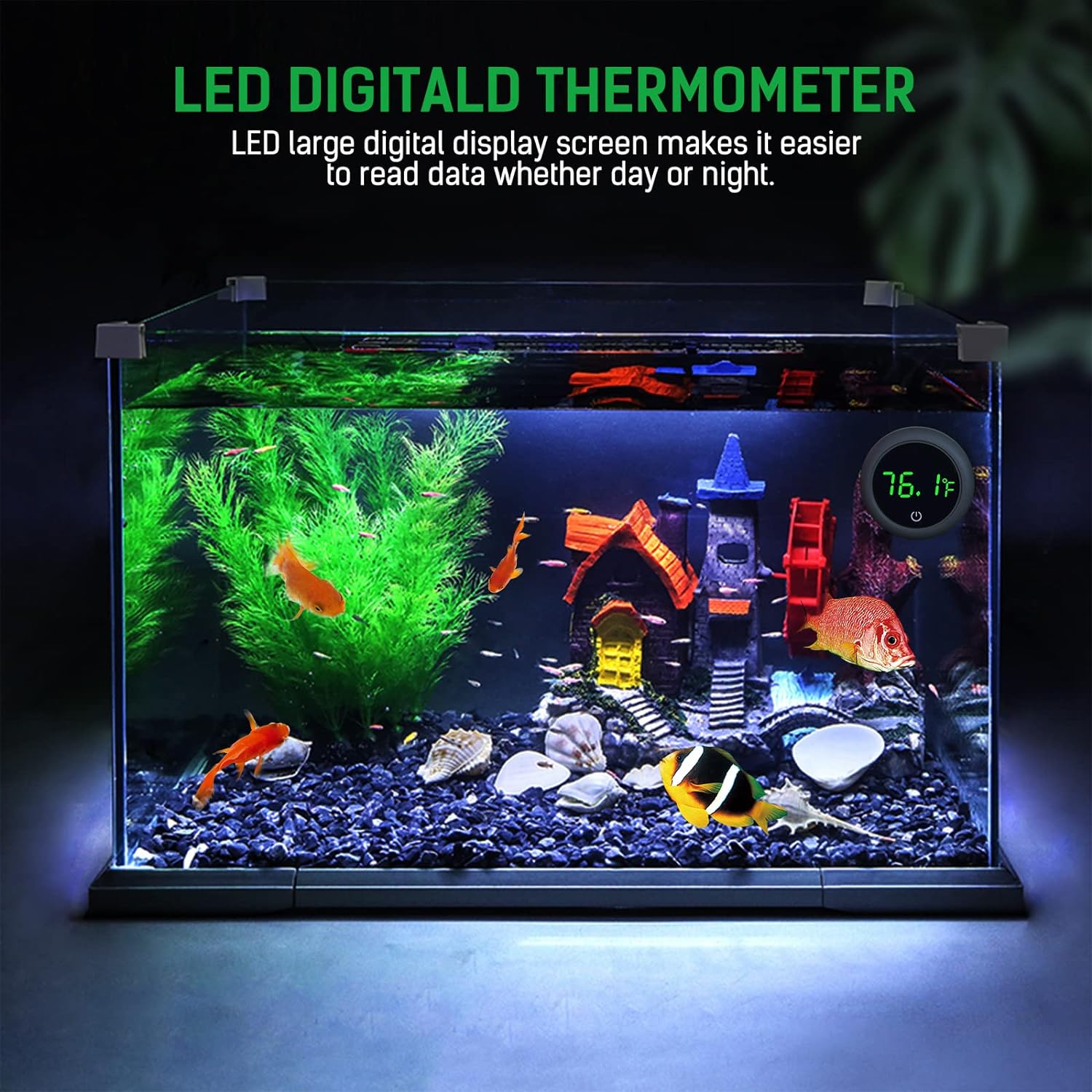 ميزان حرارة رقمي لخزان الأسماك - مراجعة Marine Aquarium Temperature وسعره
